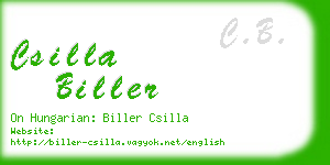 csilla biller business card